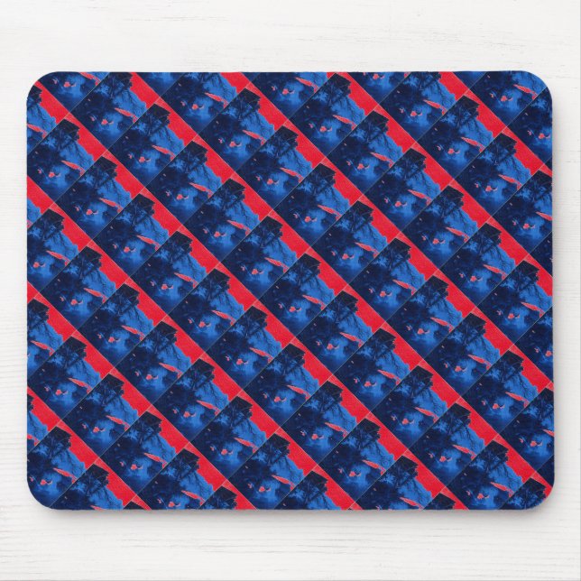 Tapis De Souris "Frozen Ridge 1" Tiled Abstract Design Mousepad (Devant)
