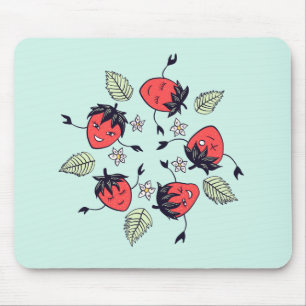 Tapis De Souris Fruit Kawaii à la fraise mûre