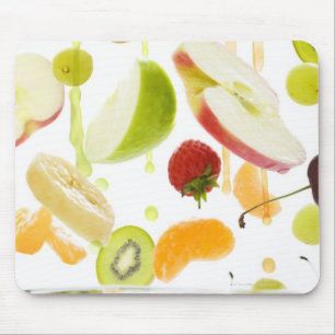 Tapis De Souris Fruit mélangé frais avec la pomme et le jus