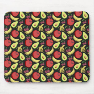 Tapis De Souris Fruit motif transparent fruits tropicaux colorés