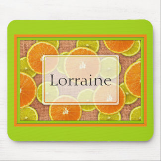 Tapis De Souris Fruits de chaux et d'orange Mousepad
