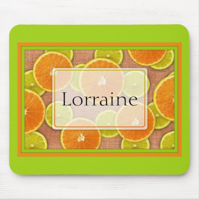 Tapis De Souris Fruits de chaux et d'orange Mousepad (Devant)