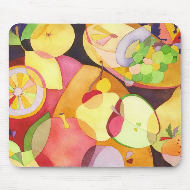 Tapis De Souris Fruits doux d'aquarelle (Devant)