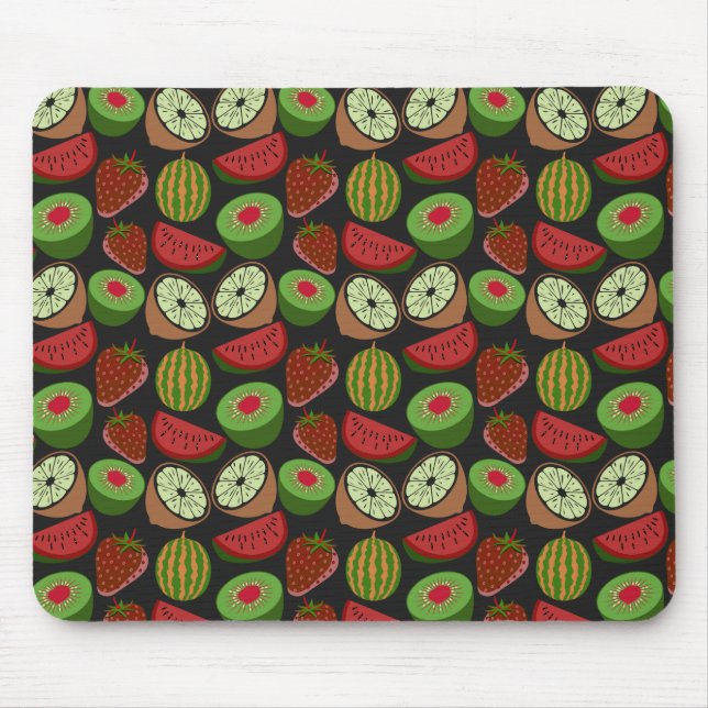 Tapis De Souris Fruits tropicaux sans soudure motif coloré (Devant)
