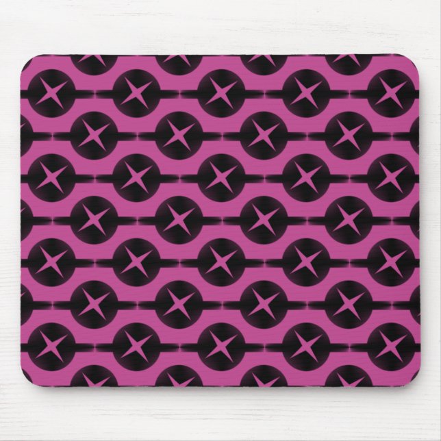 Tapis De Souris Fuchsia Cercles rares Mousepad (Devant)