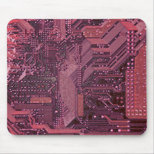 Tapis De Souris Fuchsia Cyber Circuit Board Tech Electronique