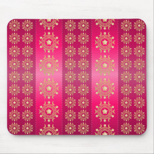 Tapis De Souris Fuchsia Oriental Mandala Motif