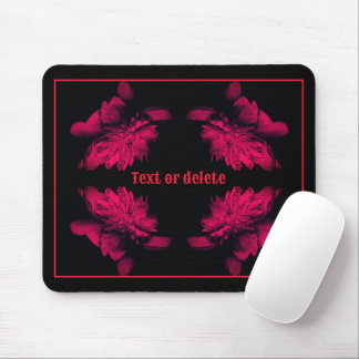Tapis De Souris Fuchsia Peony Abstrait Floral Art Personnalisé