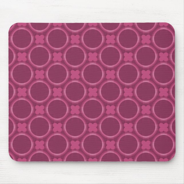 Tapis De Souris Fuchsia Quirky Charm Mousepad (Devant)