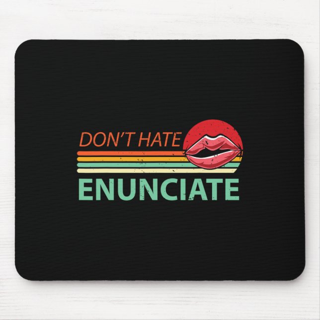 Tapis De Souris Fun Asal Sign Language Lip Lecture Sourde Sensibil (Devant)