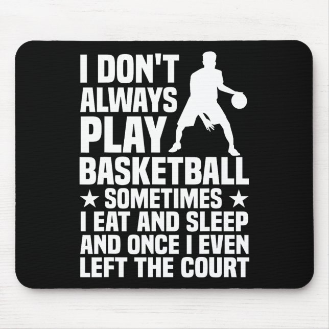 Tapis De Souris Fun Basket-Ball Conception Pour Hommes Femmes Bask (Devant)