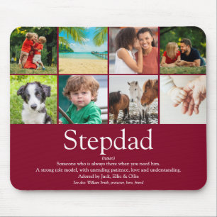 Tapis De Souris Fun Best Ever Stepfather Stepdad Photo Collage