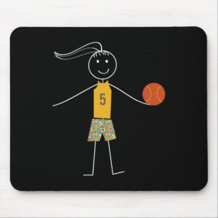 Tapis De Souris Fun Bysketbyll Girls Bysketbyll Joueur