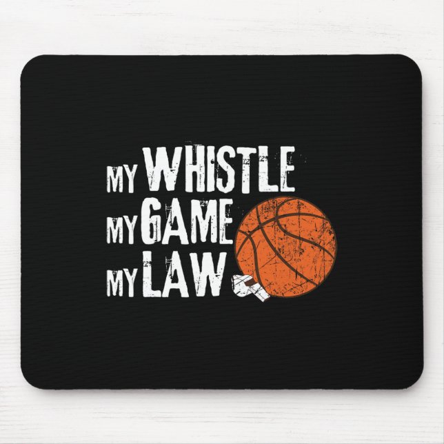 Tapis De Souris Fun Bysketbyll Ref Hoops - Bysketbyll Arbitre 1 (Devant)