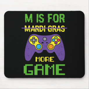 Tapis De Souris Fun Celebrate Mardi Gras Video Game Controller Gam