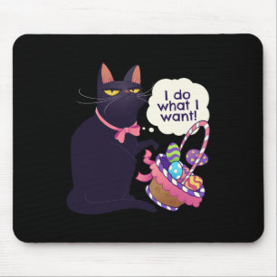 Tapis De Souris Fun Chat Pâques Ce que je veux Pâques Panier Stuff