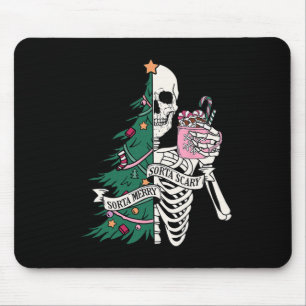 Tapis De Souris Fun Christmas Sorta Merry Sorta Scandale Skeleton 