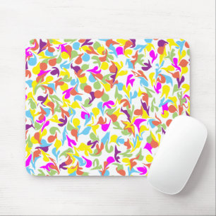 Tapis De Souris Fun coloré multicolore Blobs Motif Abstrait