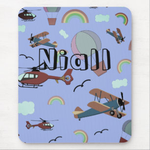 Tapis De Souris Fun Colorful Aviation Personnalisé