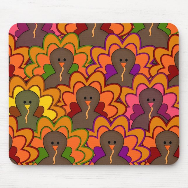 Tapis De Souris Fun Colorful Thanksgiving (Devant)