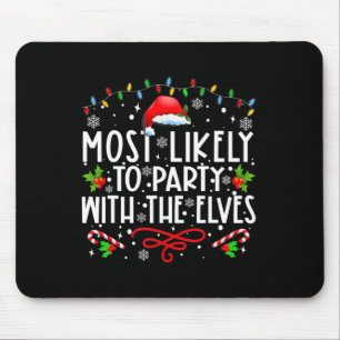Tapis De Souris Fun Correspondant Noël Le Plus Probable À Fête Ave
