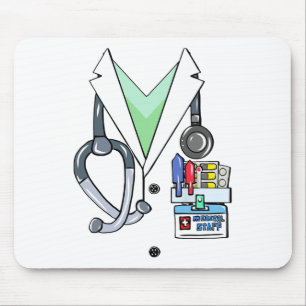 Tapis De Souris Fun Doctor White Lab Coat Costume Halloween Docteu