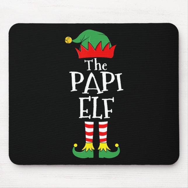 Tapis De Souris Fun Elf Noël Pyjama famille (Devant)