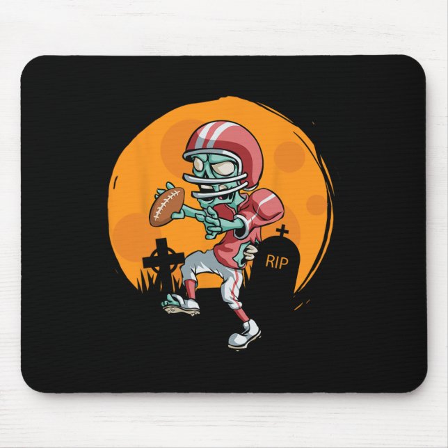 Tapis De Souris Fun Football Joueur Zombie Halloween Football Spor (Devant)