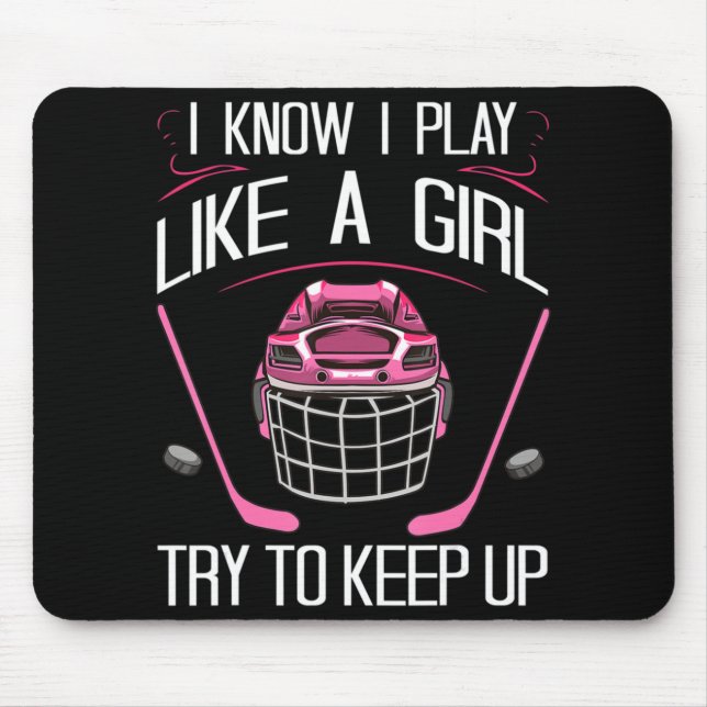 Tapis De Souris Fun Girls Hockey Designs For Women Field Hockey No (Devant)