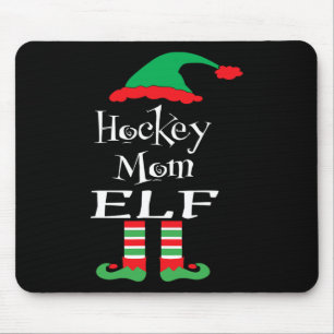 Tapis De Souris Fun Hockey Maman Elf Xmas Famille Match Femmes Hom