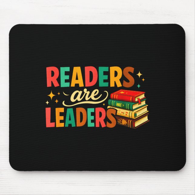 Tapis De Souris Fun inspiring readers are leaders book lovers (Devant)