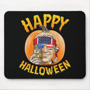 Tapis De Souris Fun Joe Biden Citrouille Happy Halloween Confus th