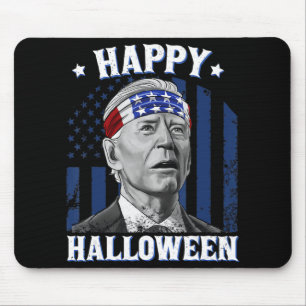 Tapis De Souris Fun Joe Biden Happy Halloween Confus Pour Le 4ème