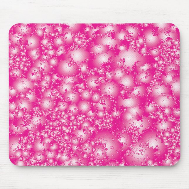 Tapis De Souris Fun PINK Abstrait Encre Super motif (Devant)