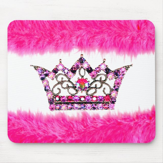 Tapis De Souris Fun Pink Tiara et Fluff mousepad (Devant)