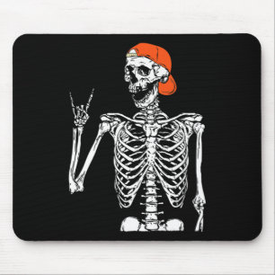 Tapis De Souris Fun Rocker Skeleton Hand Rock on Costume Halloween