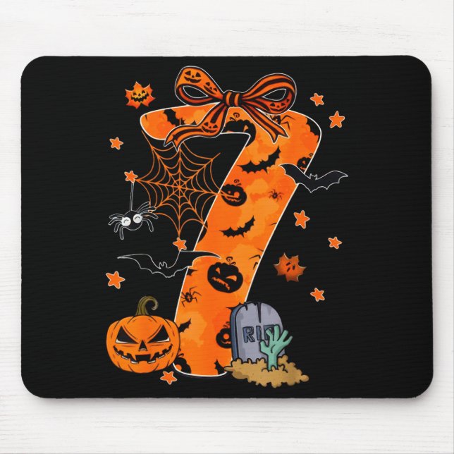 Tapis De Souris Fun Six Seven 6 7 Meme Design Couples Halloween  (Devant)