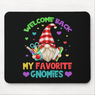 Tapis De Souris Fun Tee Gnome Prof - Joli Bienvenue au retour à l'