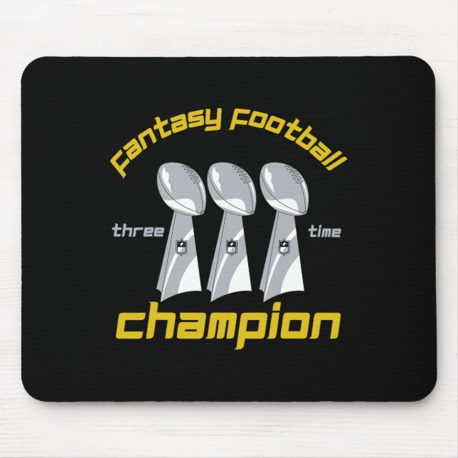 Tapis De Souris Fun Three Time Fantasy Football League Champion Tr (Devant)