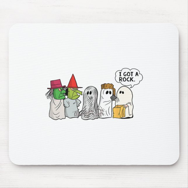 Tapis De Souris Fun Trick Ou Traiter Halloween Ghost Costume J'Ai  (Devant)