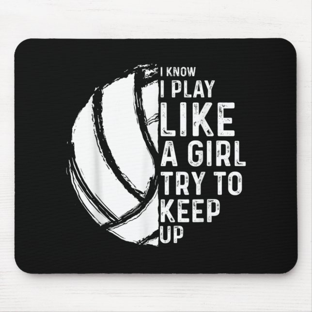 Tapis De Souris Fun Volleyball Design Filles Femmes Jeune Ado Spor (Devant)