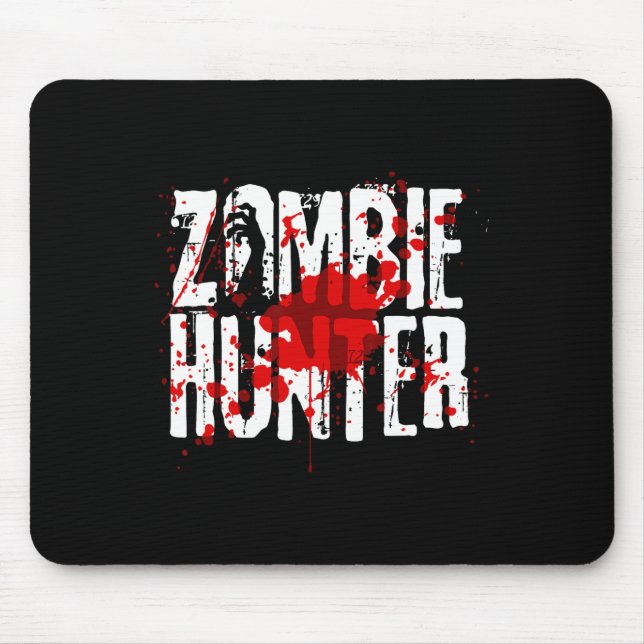 Tapis De Souris Fun Zombie Hunter Design Pour Garçons Filles Hallo (Devant)