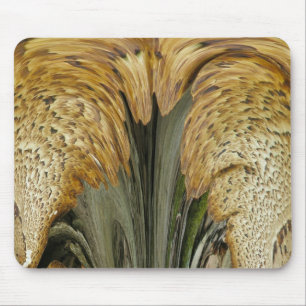 Tapis De Souris Fungus Brown rayé à étagère Mousepad Abstrait