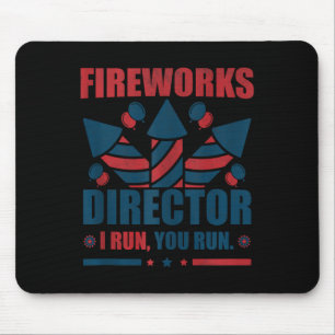 Tapis De Souris Funky 4 juillet Fireworks Directeur Je Vous Exécut