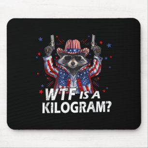 Tapis De Souris Funky 4 juillet Raccoon Usa Wtf Est Kg Feral Amer