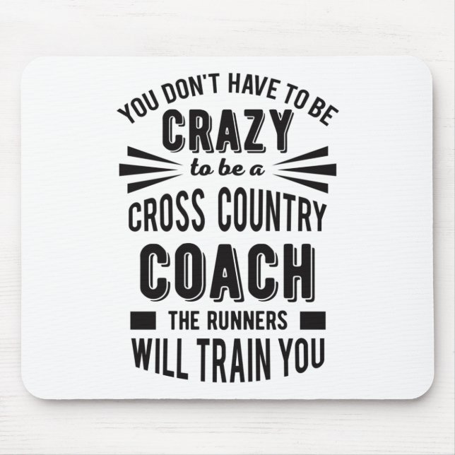 Tapis De Souris Funky Cross Country Coach Crazy (Devant)