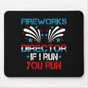 Tapis De Souris Funky Fireworks Directeur Je Vous Exécute 4 juille