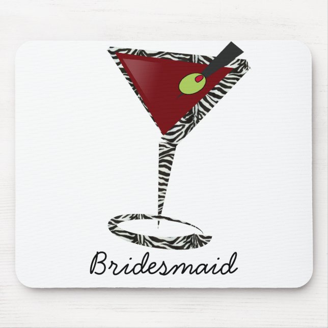 Tapis De Souris Funky martini Fun Bridesmaid Faveurs (Devant)