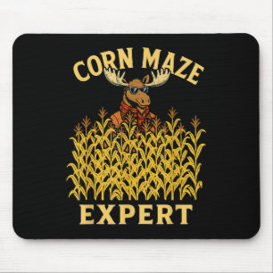 Tapis De Souris Funky Moose Corn Maze Expert Fall Kids Halloween R