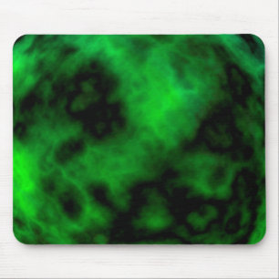 Tapis De Souris Funky Neon Green Emerald Halloween Abstrait